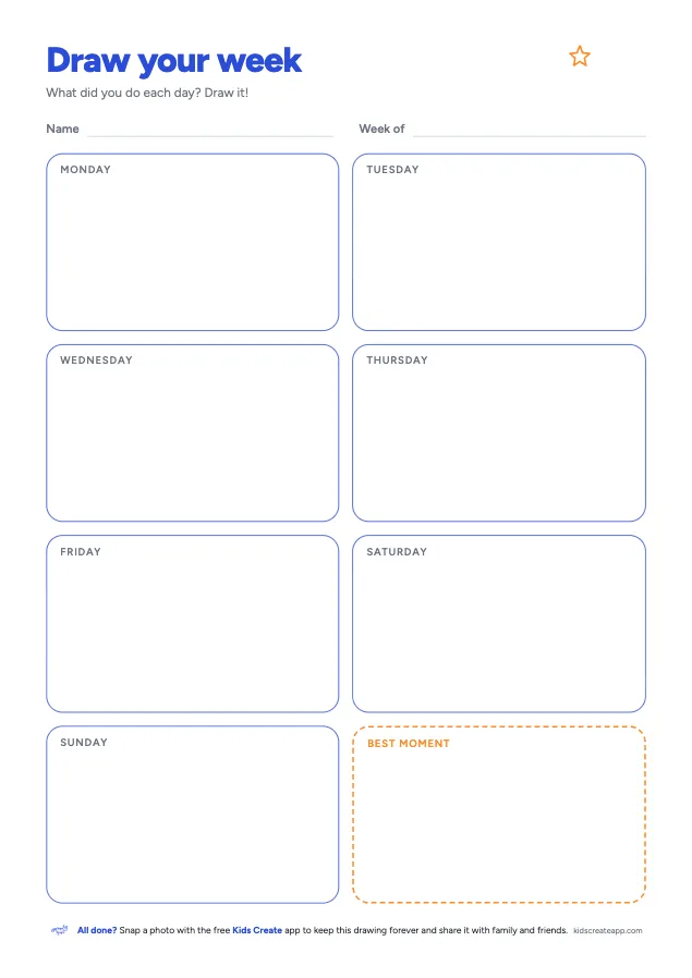 Preview of the Draw Your Week Planner printable